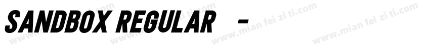sandbox regular 字体字体转换